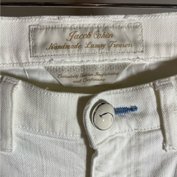 Jacob Cohen Made in Italy White Distressed Straight Leg Jean size 25 - Picture 9 of 11
